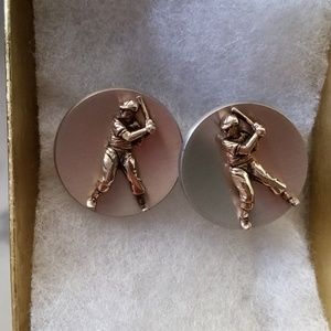 Original Vintage SWANK Baseball Cufflinks